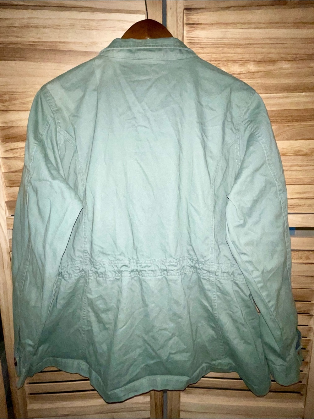 St. John’s Bay Celery Utility Jacket XL Safari Military Cargo Coastal Chic - Picture 7 of 9